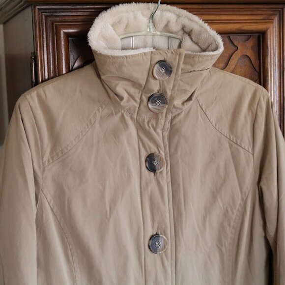 Weatherproof Insulated Anorak Cargo Utility Coat Jacket - Khaki/Tan, Size S - Picture 4 of 16